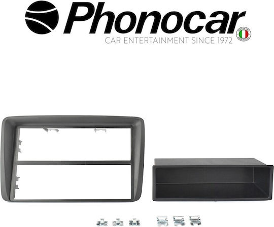 Phonocar DIN Fascia Panels 2 Din for Fiat Panda 11' Anthracite for Fiat Panda 2003>2012