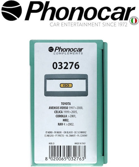 Phonocar Πρόσοψη 1 Din για Toyota Avensis Verso-Celica-Corolla-Rav4 Μαύρο