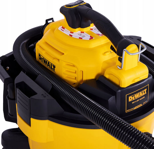 DEWALT Прахосмукачка За Течности / Твърди 1080W с Пластмаса Контейнер 34лт