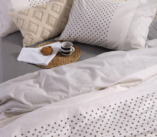 Nef-Nef Homeware Сет Чаршафи Двойни 200x270см. Donter Бежов 4бр