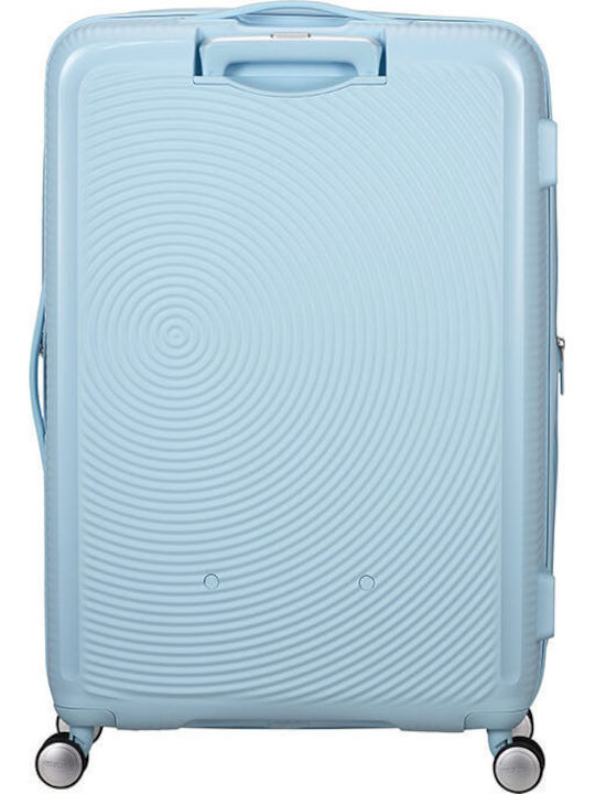 American Tourister Soundbox Large Suitcase Pastel Blue With 4 Wheels Height 77cm