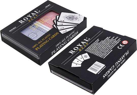 Set 2 Pachete de Cărți de Poker din Plastic Royal Canasta