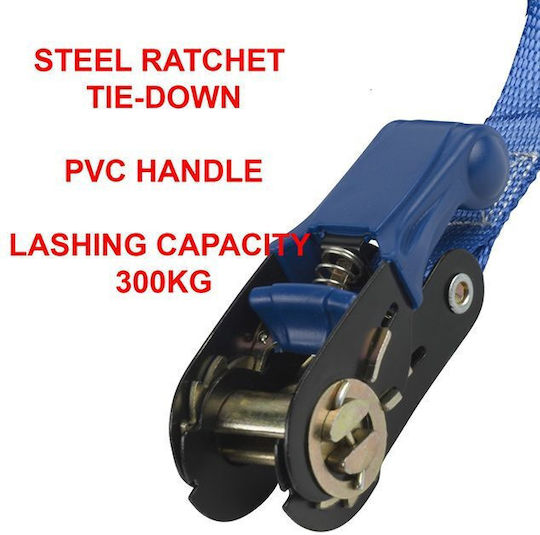 Master Lock Car Luggage Strap with Ratchet and PVC Handles Blue 500cm