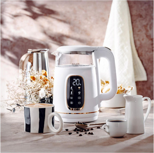 Adler Kettle 1.7lt 1850W White-Gold