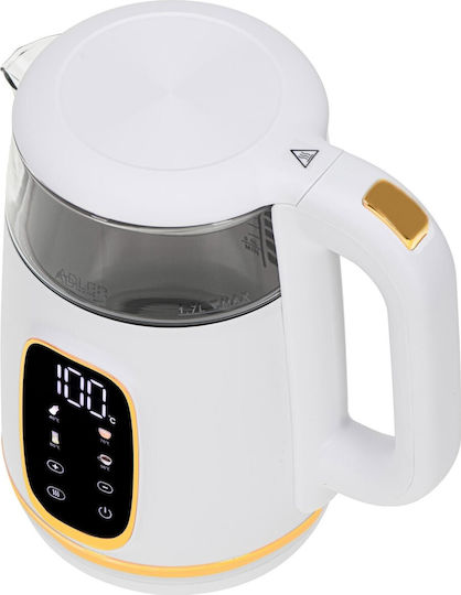 Adler Kettle 1.7lt 1850W White-Gold