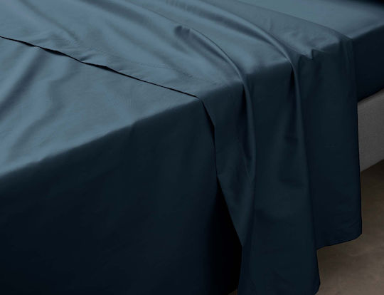 Douceur d'Intérieur Percaline Σεντόνι King Size 300x240εκ. Night Blue