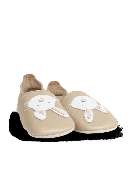 Bobux Βρεφικά Παντοφλάκια Αγκαλιάς Χρυσά Soft Sole Rabbit