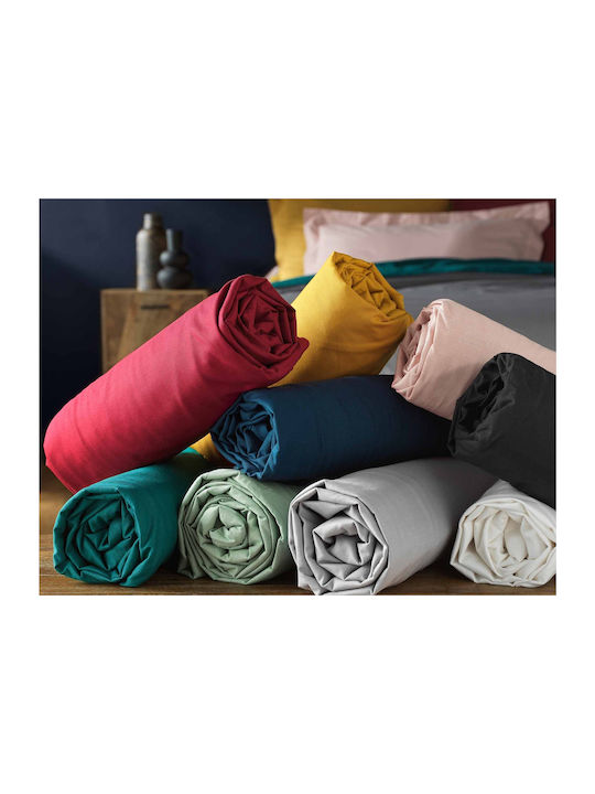 Douceur d'Intérieur Sheet for Single Bed with Elastic 90x190cm. Lina Sand
