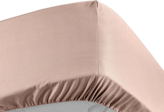 Douceur d'Intérieur Sheet Super-Double with Elastic 160x200cm. Nude