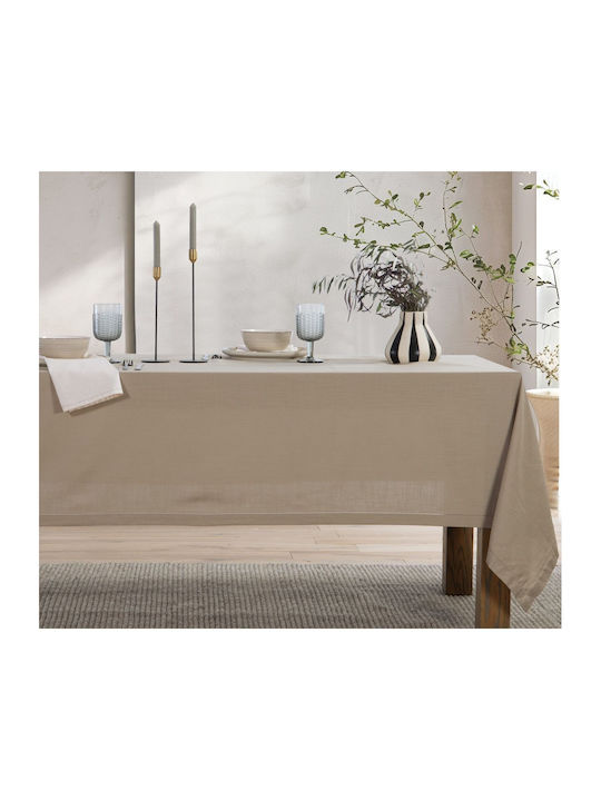 Nef-Nef Homeware Tablecloth Cotton Steady Ecru 150x300cm