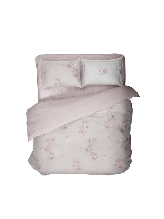 Nima Forget Σετ Σεντόνια King Size με Λάστιχο 180x200+32εκ. Ροζ (4τμχ)
