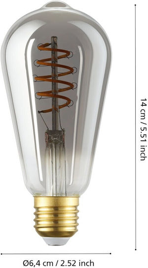 Eglo Λάμπα LED 140mm για Ντουί E27 και Σχήμα ST64 Θερμό Λευκό