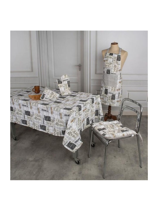 Flamingo Față de masă Din Bumbac 7543 Gri 140x180cm