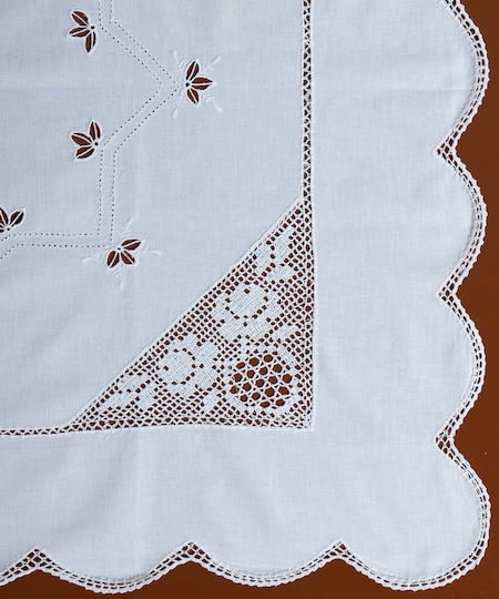 Silk Fashion Kariert 1159 White 90x90cm