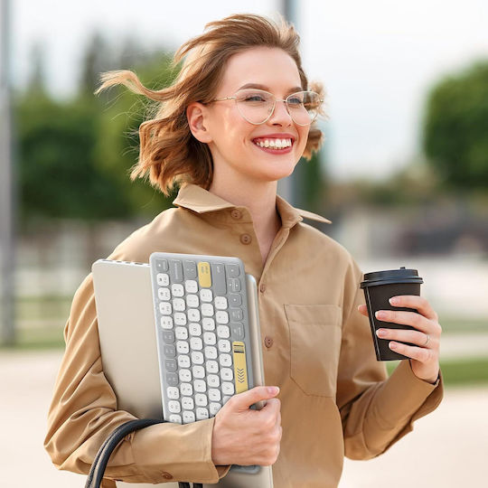 iClever BK50 Kabellos Bluetooth Nur Tastatur Englisch US
