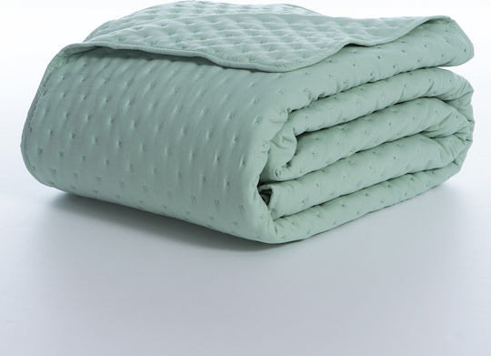 Nef-Nef Homeware Valia Coverlet Queen Size Microfiber Green 230x240cm