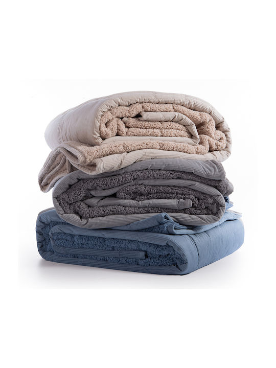 Nef-Nef Homeware New Kotler Cuvertură King Size din Poliester Denim 270x280cm