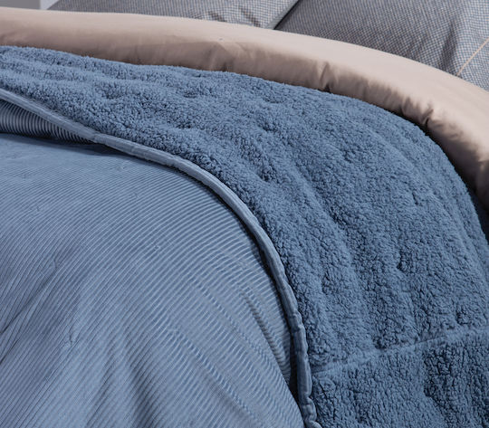 Nef-Nef Homeware New Kotler Κουβερλί King Size από Πολυεστέρα Denim 270x280cm