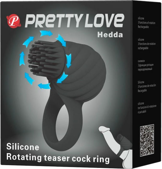 Силиконов въртящ се тийзър пръстен за пенис Pretty Love Hedda