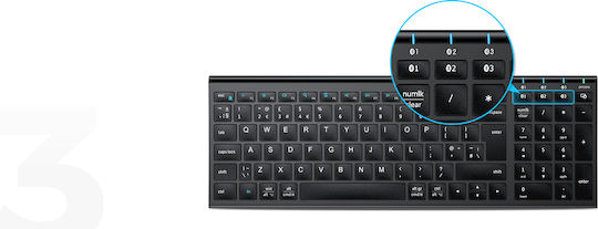 iClever IC-BK10 Ασύρματο Bluetooth Πληκτρολόγιο Αγγλικό US Γκρι