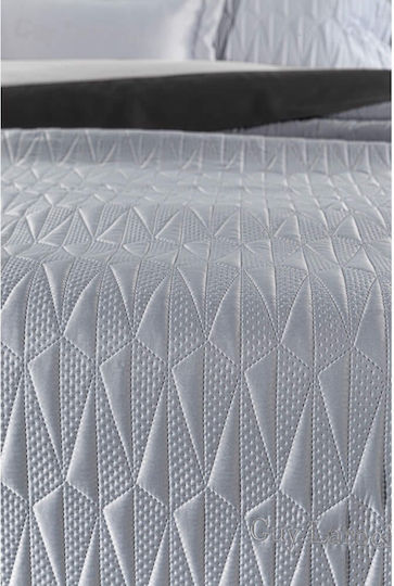 Guy Laroche Ruby Module Cuvertură Extra-dublu Microsatină Ruby - Silver 240x250cm 3buc