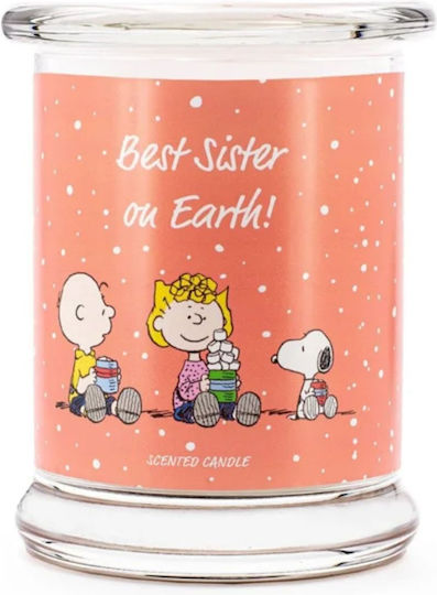 Peanuts Snoopy and Woodstock Best Sister On Earth Ароматична Свещ в Кафяв Буркан Peanuts Snoopy and Woodstock Best Sister On Earth Ароматична Свещ в Кафяв Буркан