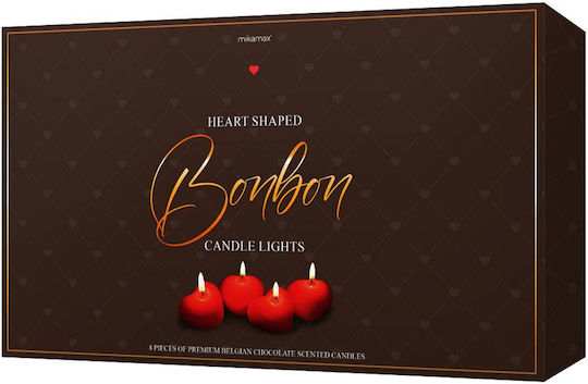 Mikamax Aromatic Red Candle 4x3cm 8 Pieces