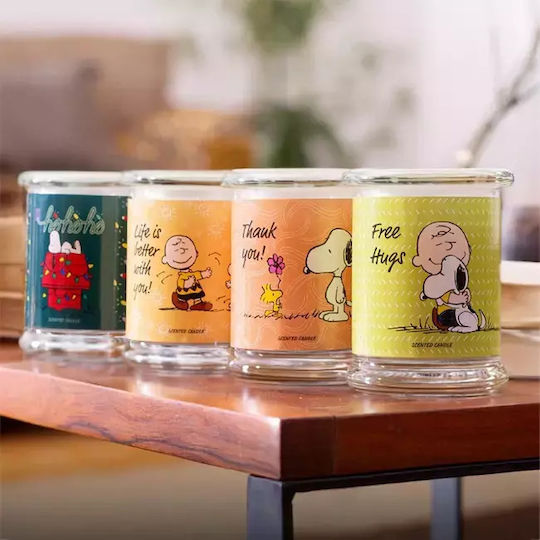 Peanuts Snoopy and Woodstock Ароматична Свещ Life Is Better With You в Буркан Бяла 250гр