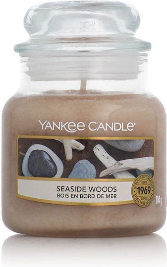 Yankee Candle Lumânare Aromată Borcan cu Aromă Pădurea Seaside Woods Maro 104gr 1buc