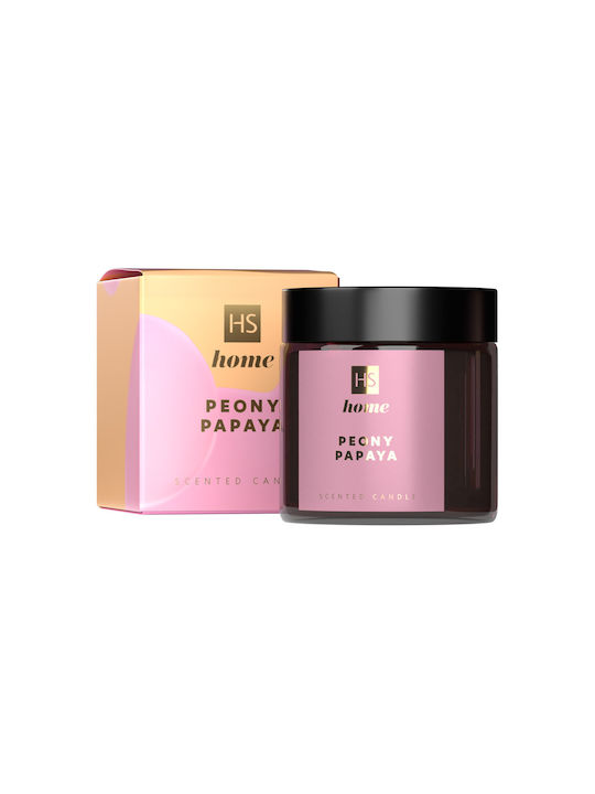 HiSkin Aromatic Candle Peony Papaya in Jar with Perfume Peony Papaya 100g