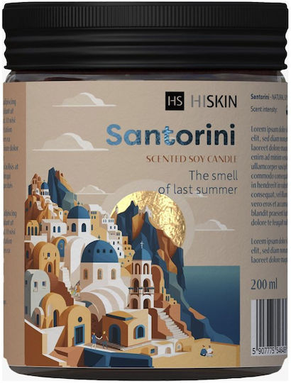 HiSkin Bon Voyage Santorini Aromatic Soy Candle Black
