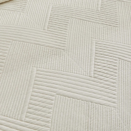Liolios Home Diverso Κουβερλί King Size από Πολυεστέρα Ivory 260x240cm