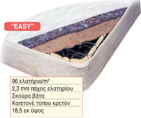 Zita Plus Easy Υπέρδιπλο Ορθοπεδικό Στρώμα Διπλής Όψης 160x200x18cm με Ελατήρια