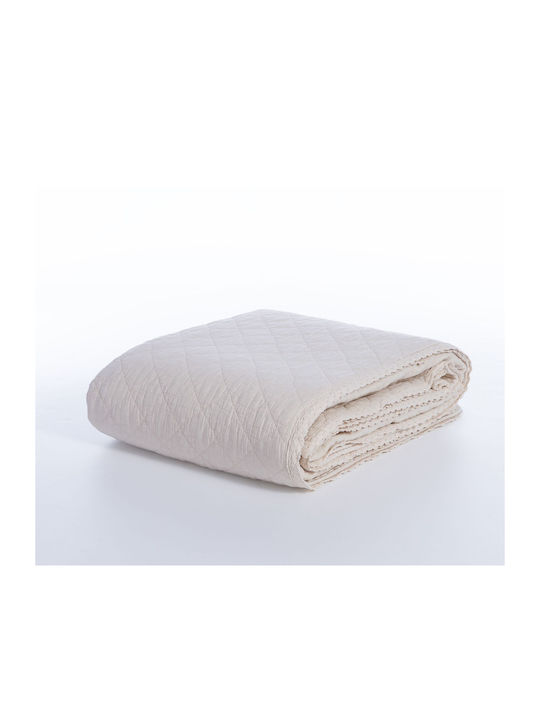 Nef-Nef Homeware Bruno Покривало Кингсайз Памук Ecru 240x230см