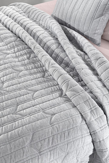 Guy Laroche Aurora Double Coverlets Set Gray 240x250cm 2 Pieces