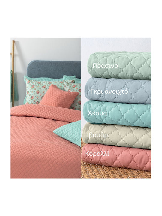 Palamaiki Jenn/2 Подредба Покривало Кингсайз Микрофибър Aqua 220x240см