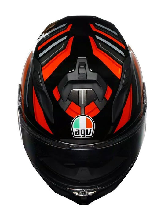 AGV K7 MPLK Taurax Black/Red Motorradhelm Volles Gesicht ECE 22.06 1450gr mit Pinlock und Sonnenblende