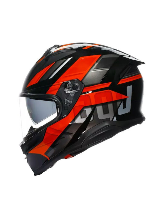 AGV K7 MPLK Taurax Black/Red Motorradhelm Volles Gesicht ECE 22.06 1450gr mit Pinlock und Sonnenblende