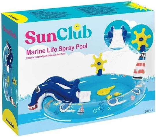 Piscină Rotundă Pentru Copii Gonflabilă 163lt 203x64cm Albastră