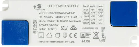 GloboStar Reglabil Dimmable Sursă de alimentare LED IP20 cu Tensiune de Ieșire 55V