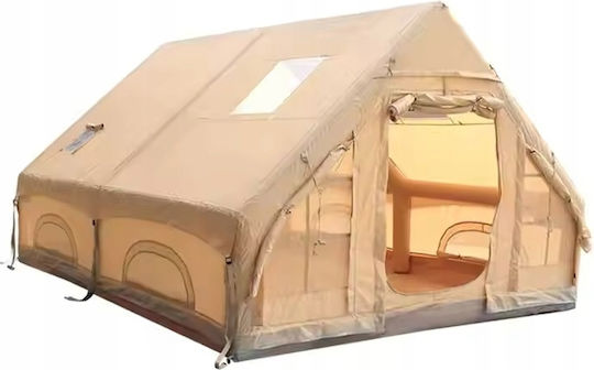 Inflatable Camping Tent Beige 4 Seasons for 8 People 400x300x210cm