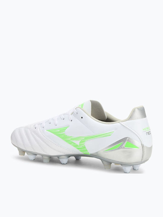 Mizuno Morelia Neo Iv Pro Mix Футболни Обувки с Бутони Бял
