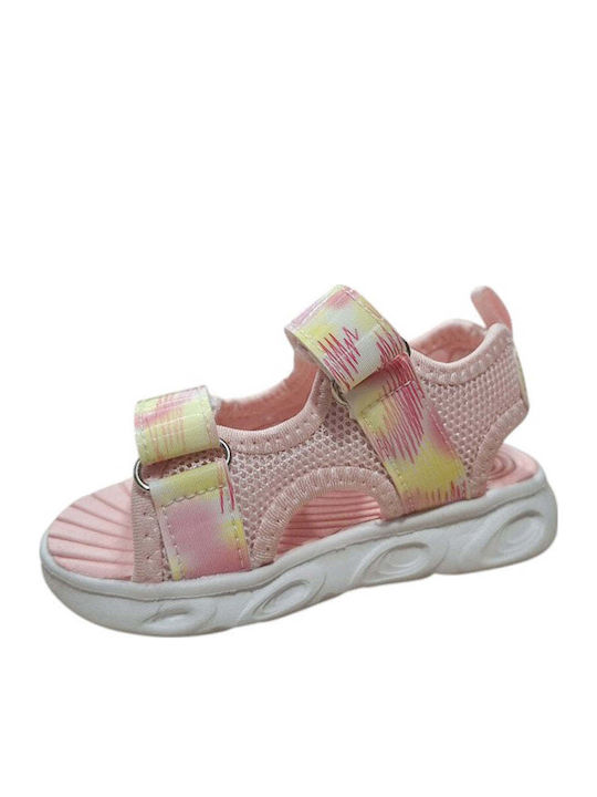 Kids' Sandals Anatomic with Velcro & Lights Pink