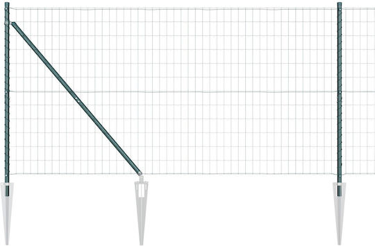 vidaXL Plasă de sârmă Galvanizat Verde 1.2x10m