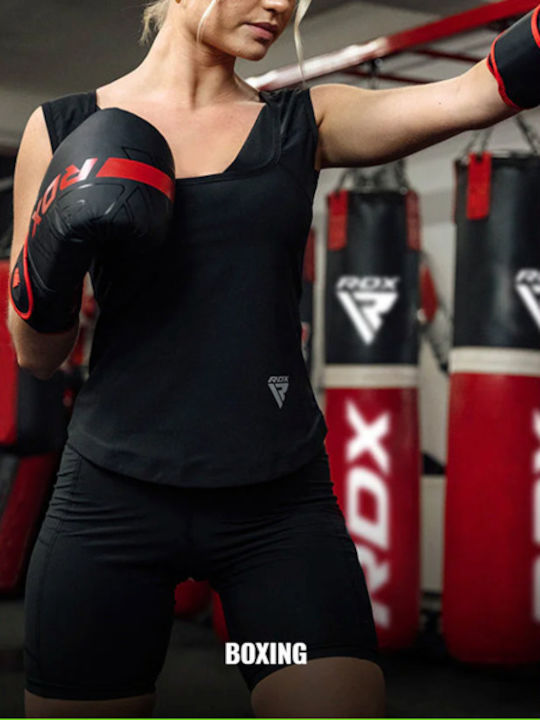 RDX Ανδρική Κοντομάνικη Μπλούζα RDX-SVP-W1-BK για Boxing Μαύρη
