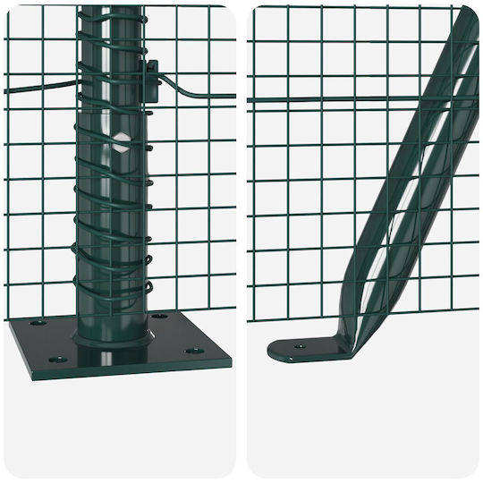vidaXL Posts Garden Fencing Material 1pcs Green
