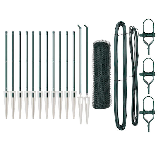 vidaXL Garden Fencing Material 13pcs Green