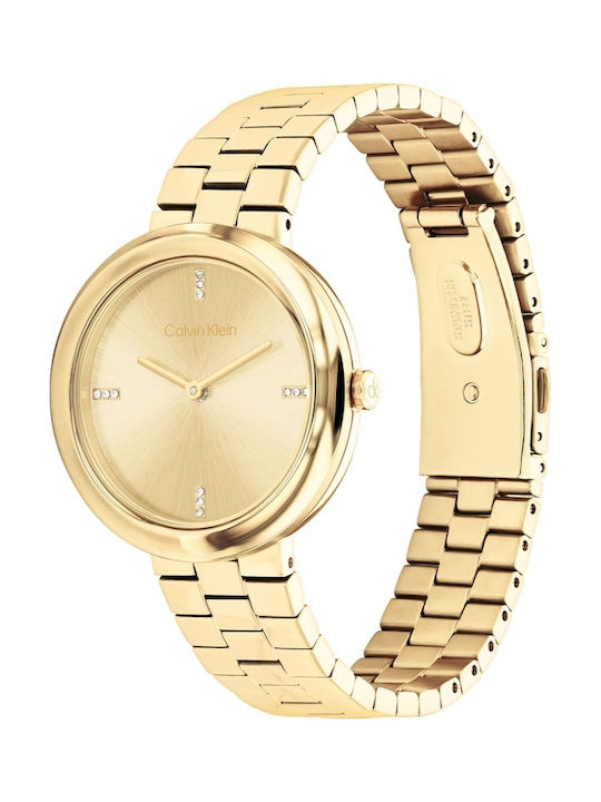Calvin Klein Women's Watch with Gold Metal Bracelet