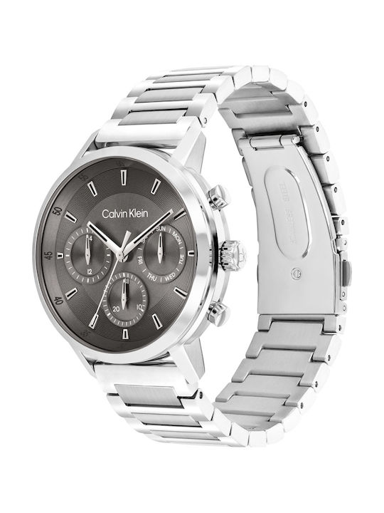 Calvin Klein Gauge Men's Watch 41mm Battery with Silver Metal Bracelet