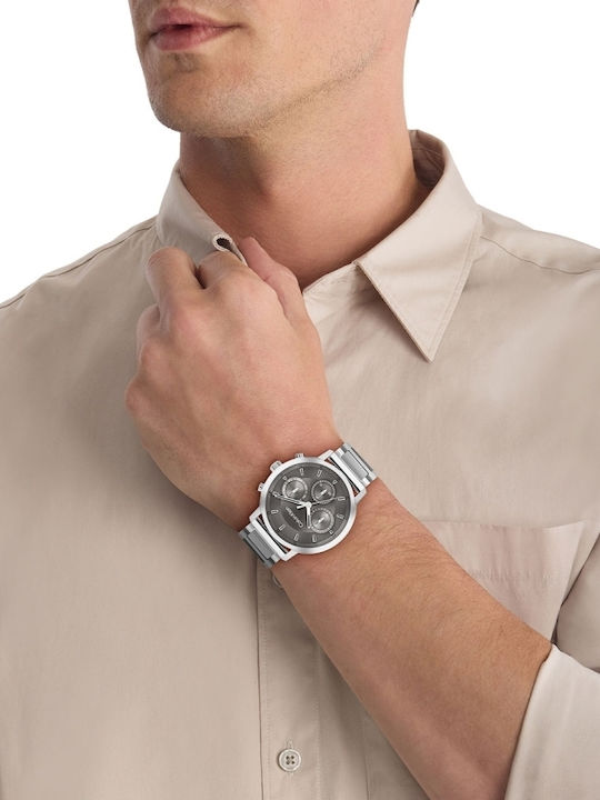 Calvin Klein Gauge Men's Watch 41mm Battery with Silver Metal Bracelet